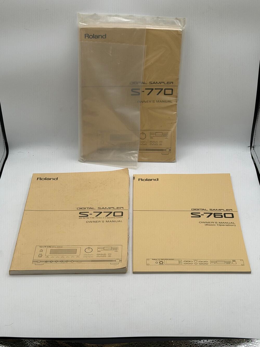 Vintage Roland Digital Sampler Owner's Manual Lot – S-770 (x2) & S-760